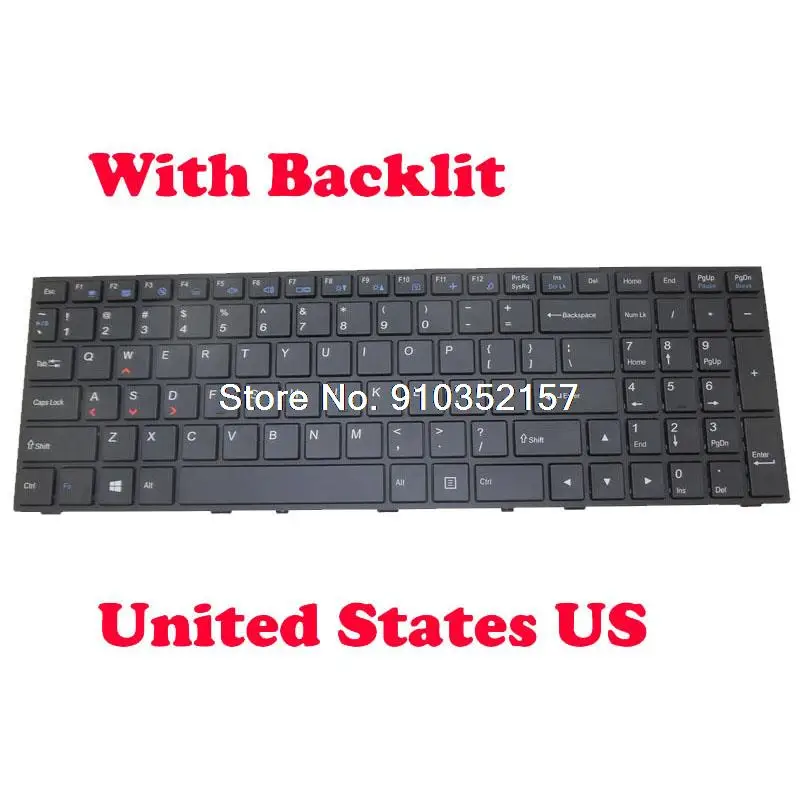 

English UK Backlit Keyboard For CLEVO P650 P650SA P650SE P650SG P650HP3-G P650HP6-G P650HS-G P650RA P650RG-G P650RP6 Black Frame