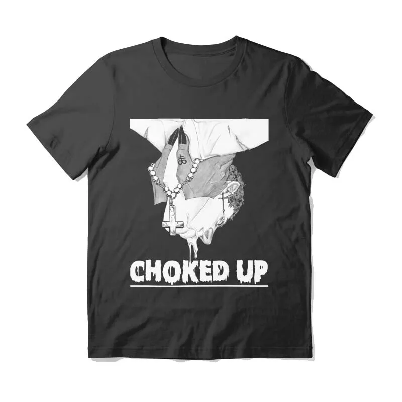 Satan Choked Up T-shirt Redbubble satan nun goat head occult t-shirts New Limited Choke Me men's and women's casual tops