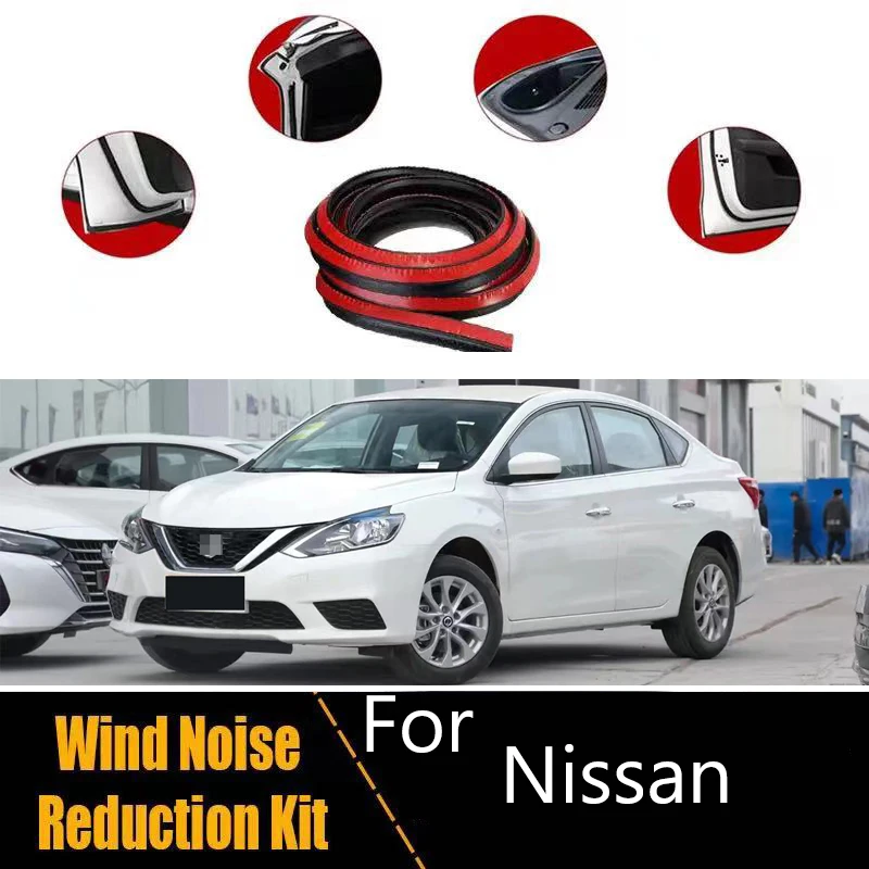 For Nissan X-TRAIL Qashqai Murano Terra Navara TEANA Sylphy Patrol Avenir car door A/B-pillar bonnet trunk soundproofing  strips