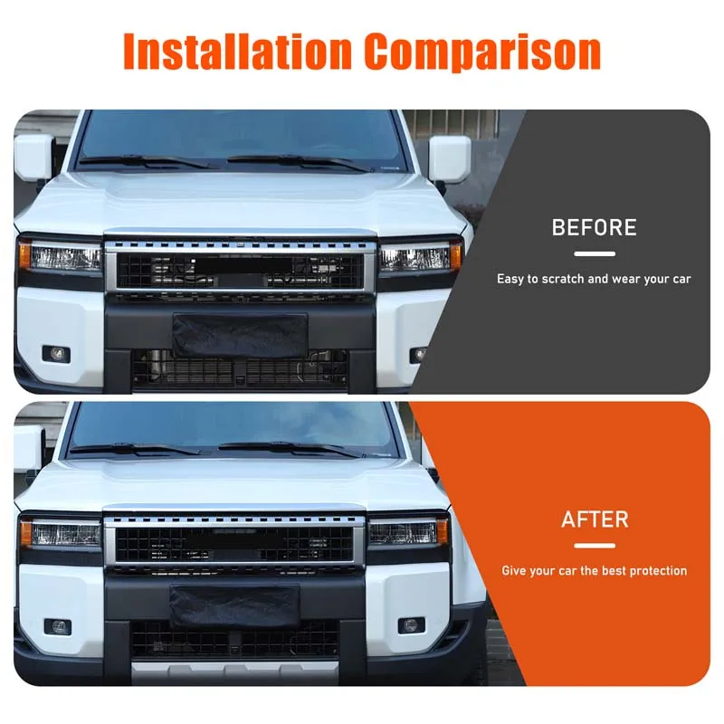 

For Toyota Land Cruiser Prado 250 LC250 2024+ ABS Black Car Headlight Brow Trim Sticker Car Exterior Protection Accessories