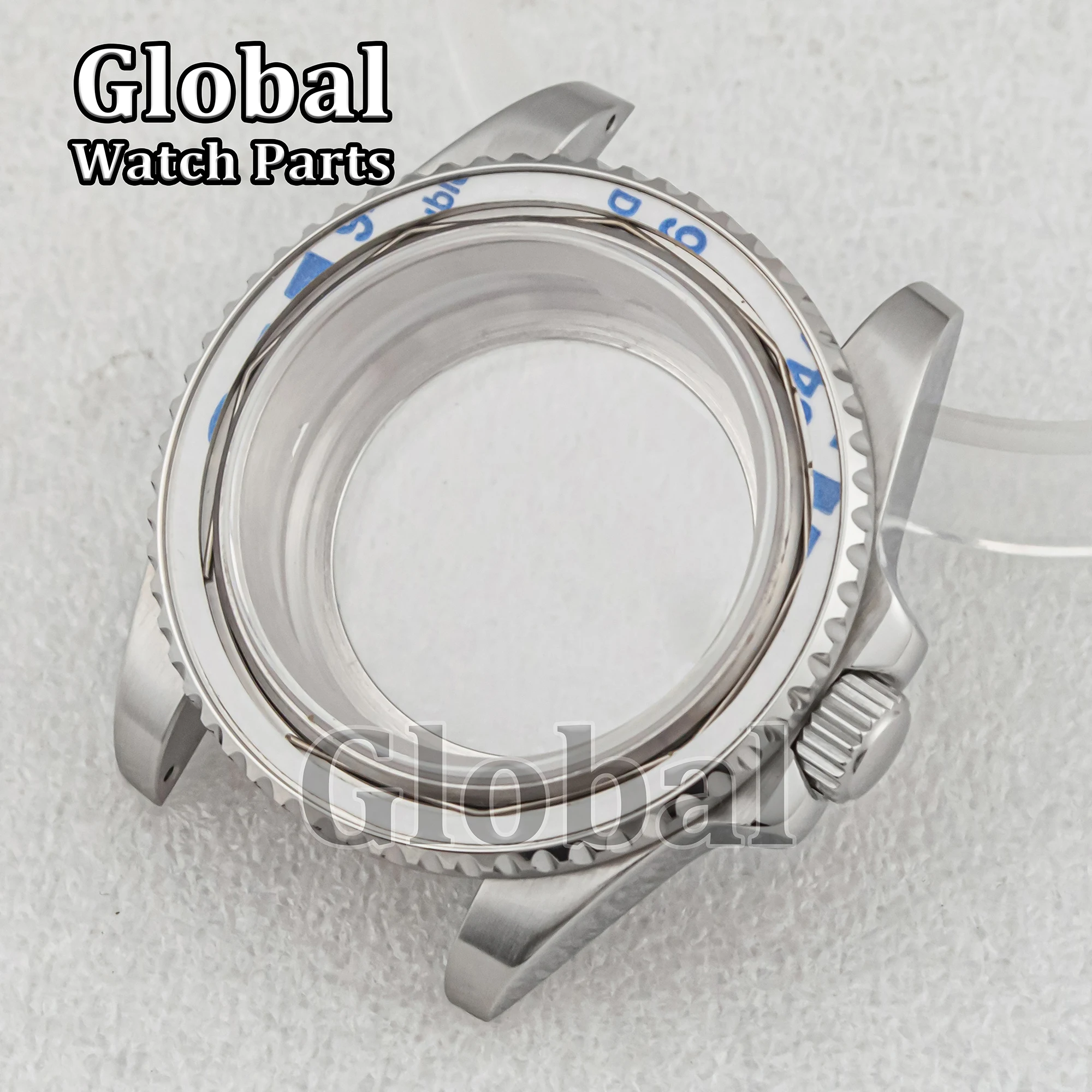 Nh35 40mm caixa de relógio aço inoxidável para sub gmt vidro safira substituição acessórios relógio 50m à prova dwaterproof água ajuste nh36 movimento