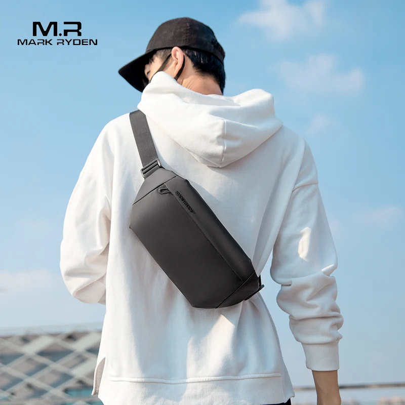 MARK RYDEN Minimalist EDC Sling Bag Men Invisible Waist Bag Water Repellent Crossbody Bag for Daily