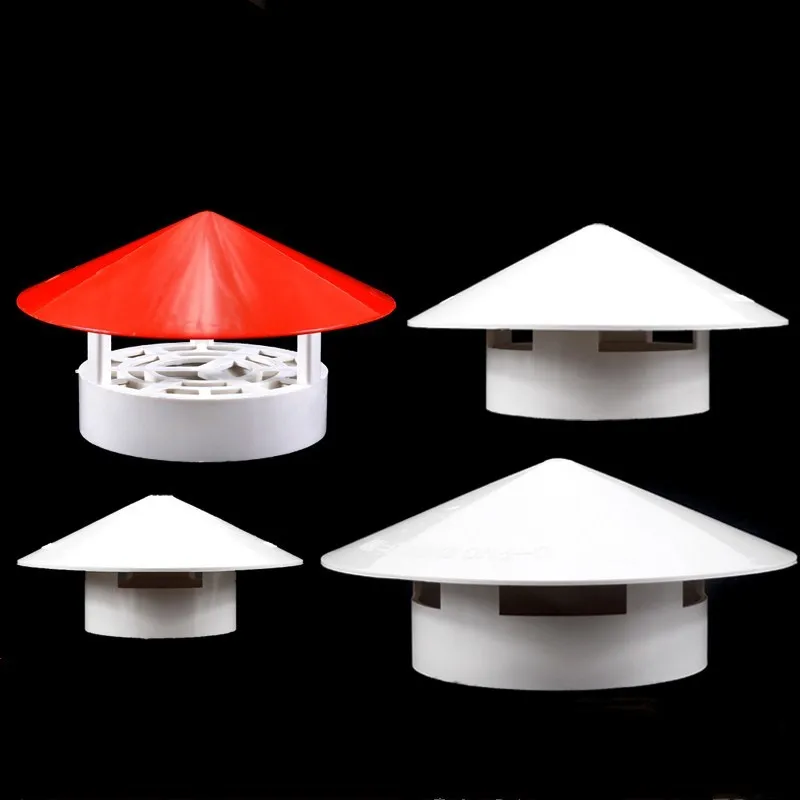 Rejilla de ventilación de techo de PVC, 75mm, 110mm, 160mm, cubierta de ventilación de conductos redondos, rejillas de salida, tapa de extremo de