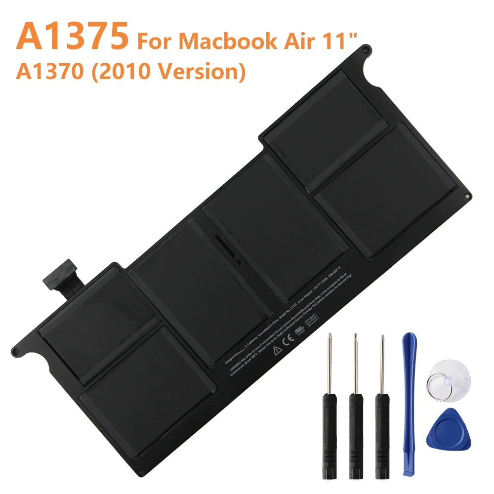 Imagem -05 - Bateria Recarregável de Substituição para Macbook Air Nova Bateria com Ferramentas 4680mah 11 em A1370 A1465 A1406 A1375 A1495