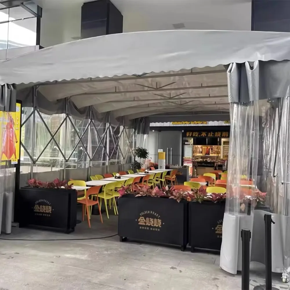 Sliding retractable tent customized color flame retardant PVC thickened waterproof all season universal sports exhibition