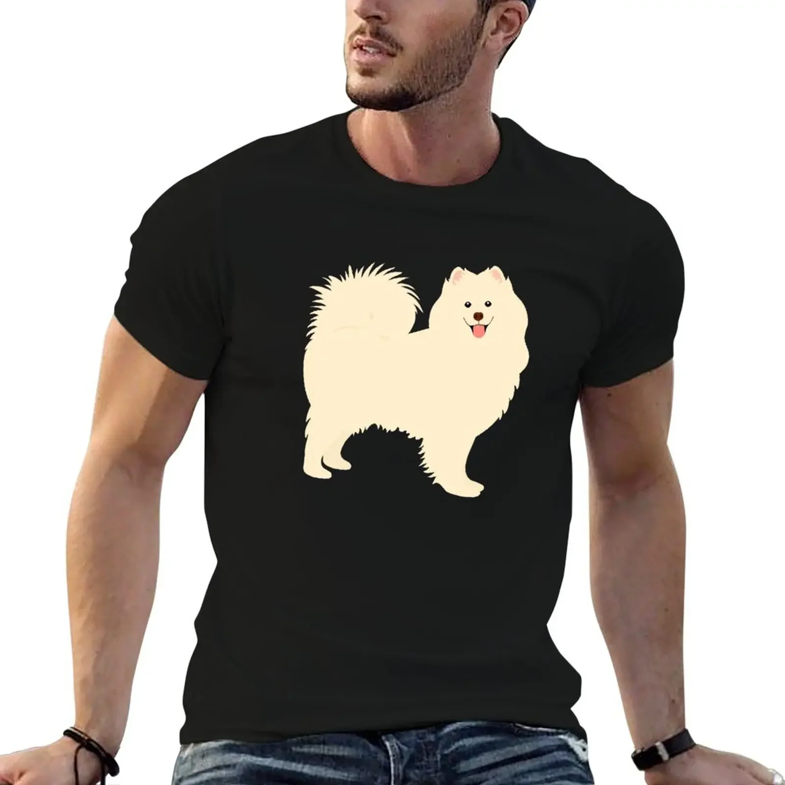 

Samoyed Dog T-Shirt vintage clothes hippie clothes man t shirt plain white t shirts men