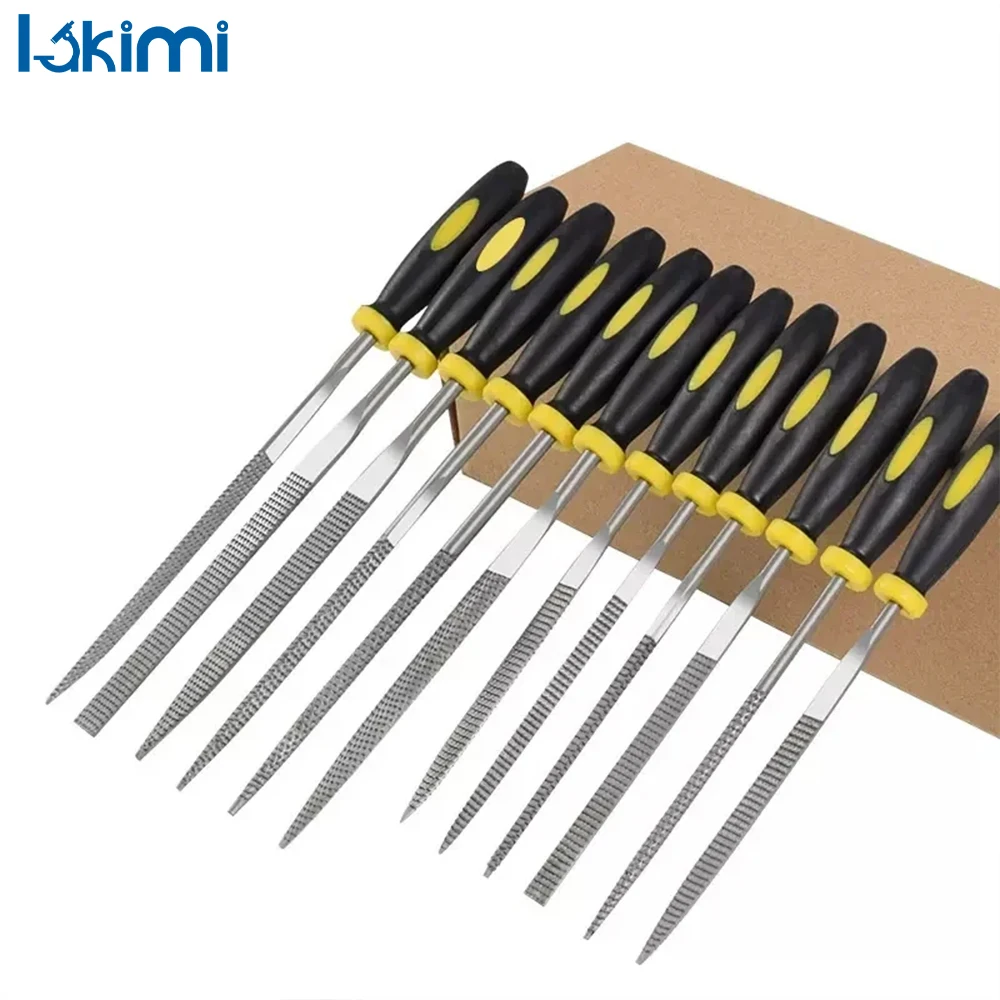 

Mini Files Rasp Set - Small Steel Needle Carving Tools for Woodworking, Sanding, Shaping, Polishing Hard Wood, Cork LA-AA49