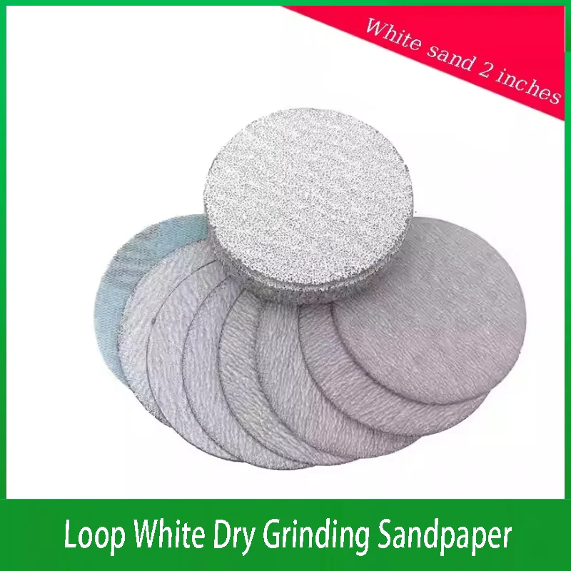 

60~100PCS 2Inch 50mm Sanding Discs Hook & Loop White Dry Grinding Sandpaper 60 to 1200 Grit for Polishing Grinding