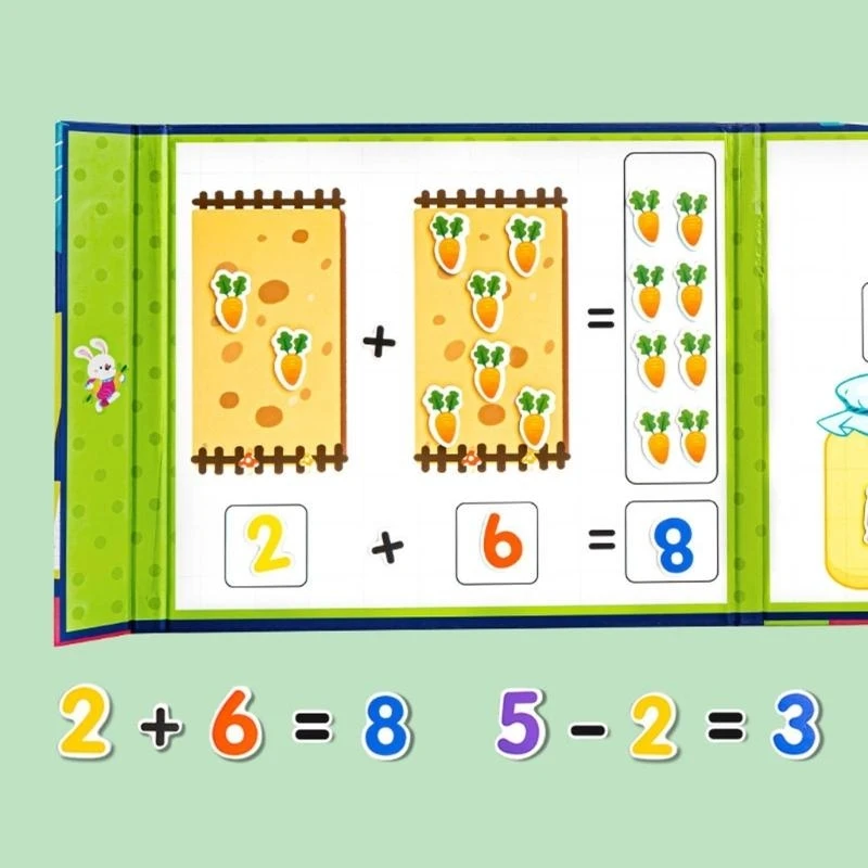 Rekenkundige leermiddelen leren Peuters Magnetisch boek Wetenschapsonderwijs Speelgoed 15UB