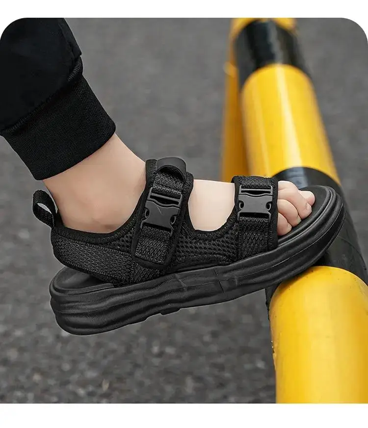 New Summer Children's Mesh Sports Casual Sandals Boys Girls Soft Sole Non Slip Breathable Hook Casual Beach Sandals