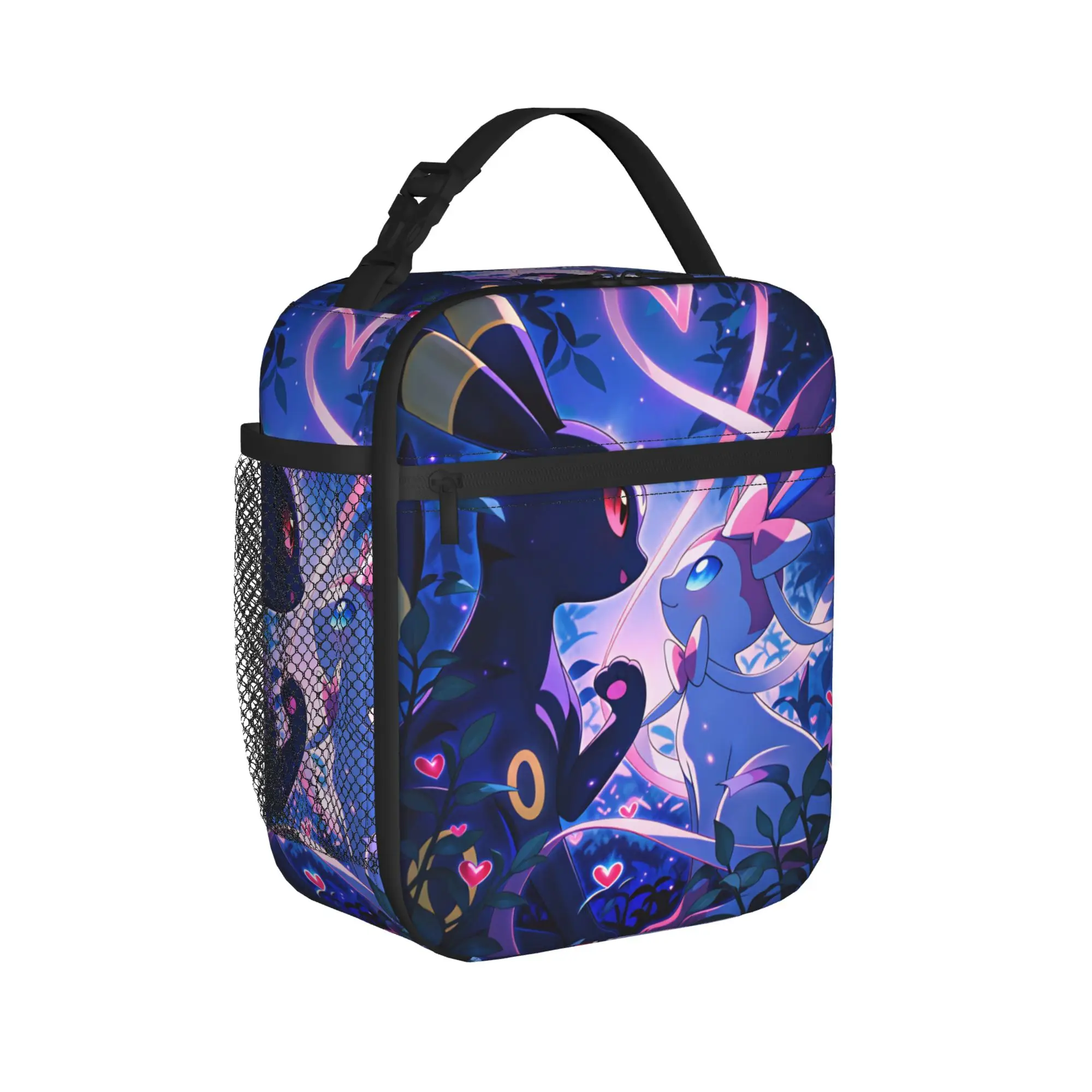 Lunch Bag Shiny Umbreon Picnic Lunch Box For Child  Funny Portable Print Thermal Tote Handbags