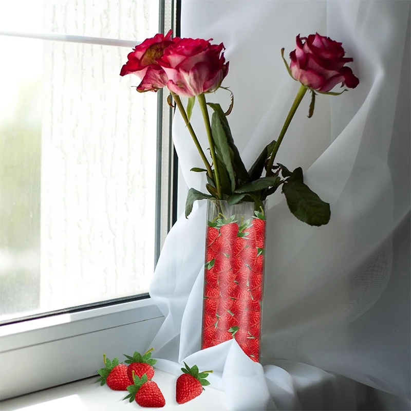 10/20 Stück künstliche Erdbeeren, künstliche Früchte für die Heimdekoration, Tischdekoration, Requisite, Feiertagsdekoration für Tagesfeiern – Detail 12