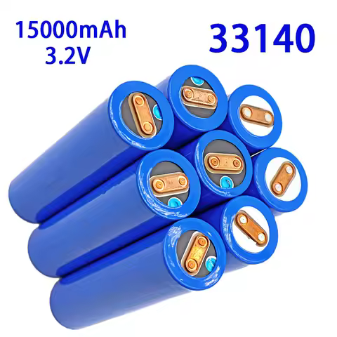 33140 15Ah Rechargeable Battery 3.2V Lithium Iron Phosphate Battery for Energy Storage Solar Electric Vehicle Power Battery