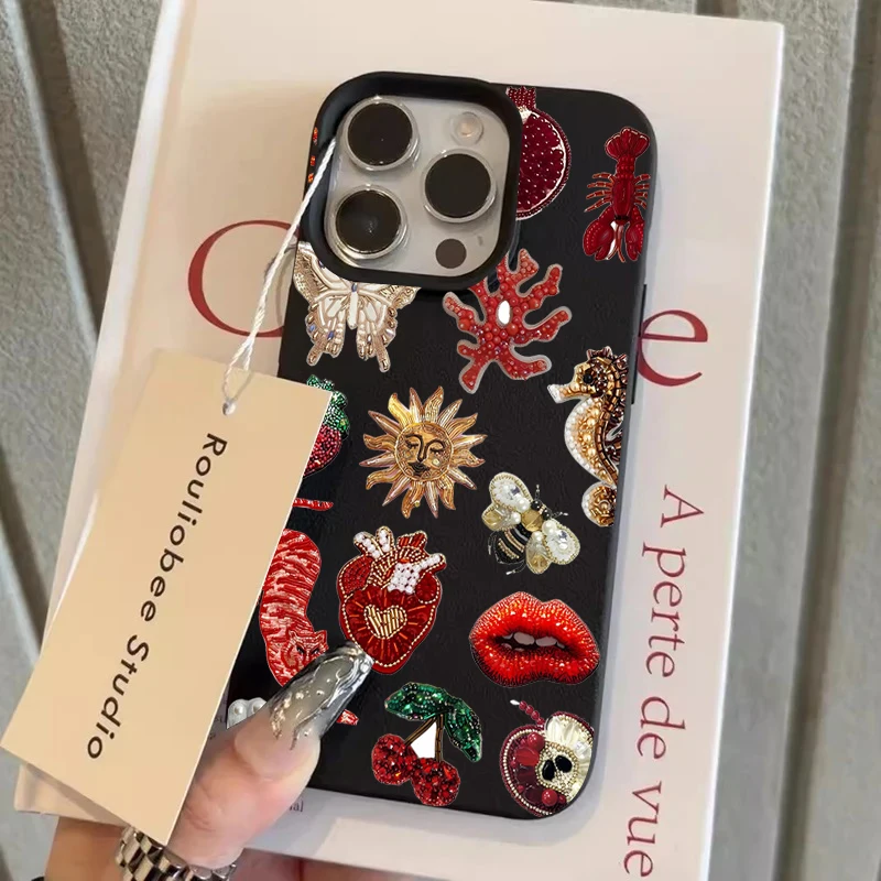 Staubdichte Marine-Schutzhüllen mit Litschi-Muster für iPhone 17 Pro Max, iPhone 16, 13, 14, 15, 12, 11, XS, XR Plus, Meeresschildkröten-TPU-Hülle – Detail 6