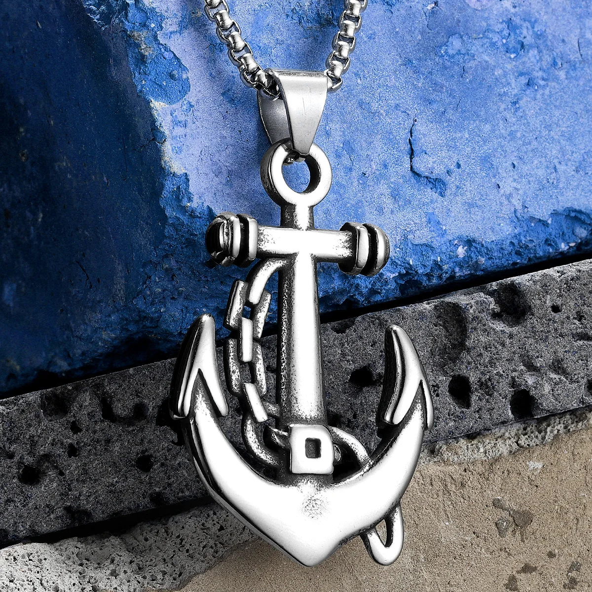 

Anchor Sailor Amulet Stainless Steel Jewelry Men Necklaces With Pendant For Male Women Punk Hip Hop Accessories Gifts Wholesale