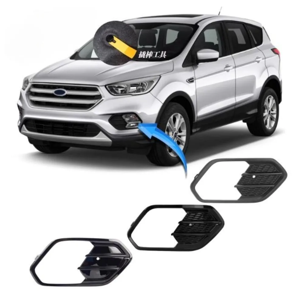 Vordere Stoßstange Nebelscheinwerfer-Zierblende Rahmen Links Rechts für Ford Kuga 2017 2018 2019 2020 2021