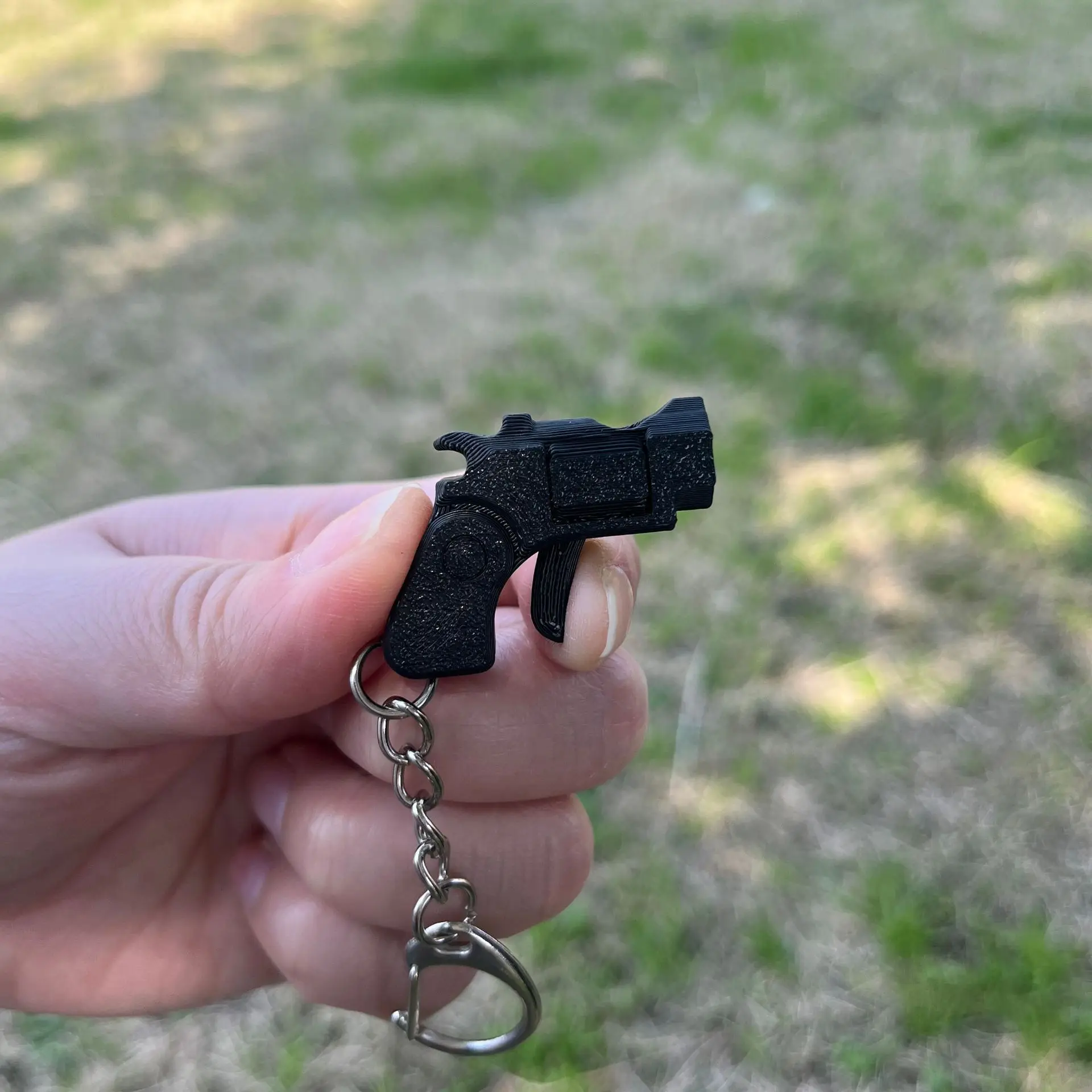 4 سنتيمتر/1.57in مسدس المفاتيح ثلاثية الأبعاد مطبوعة جيب مسدس قلادة المفاتيح يمكن إطلاق مكتب صغير الضغط لعبة لصبي هدية