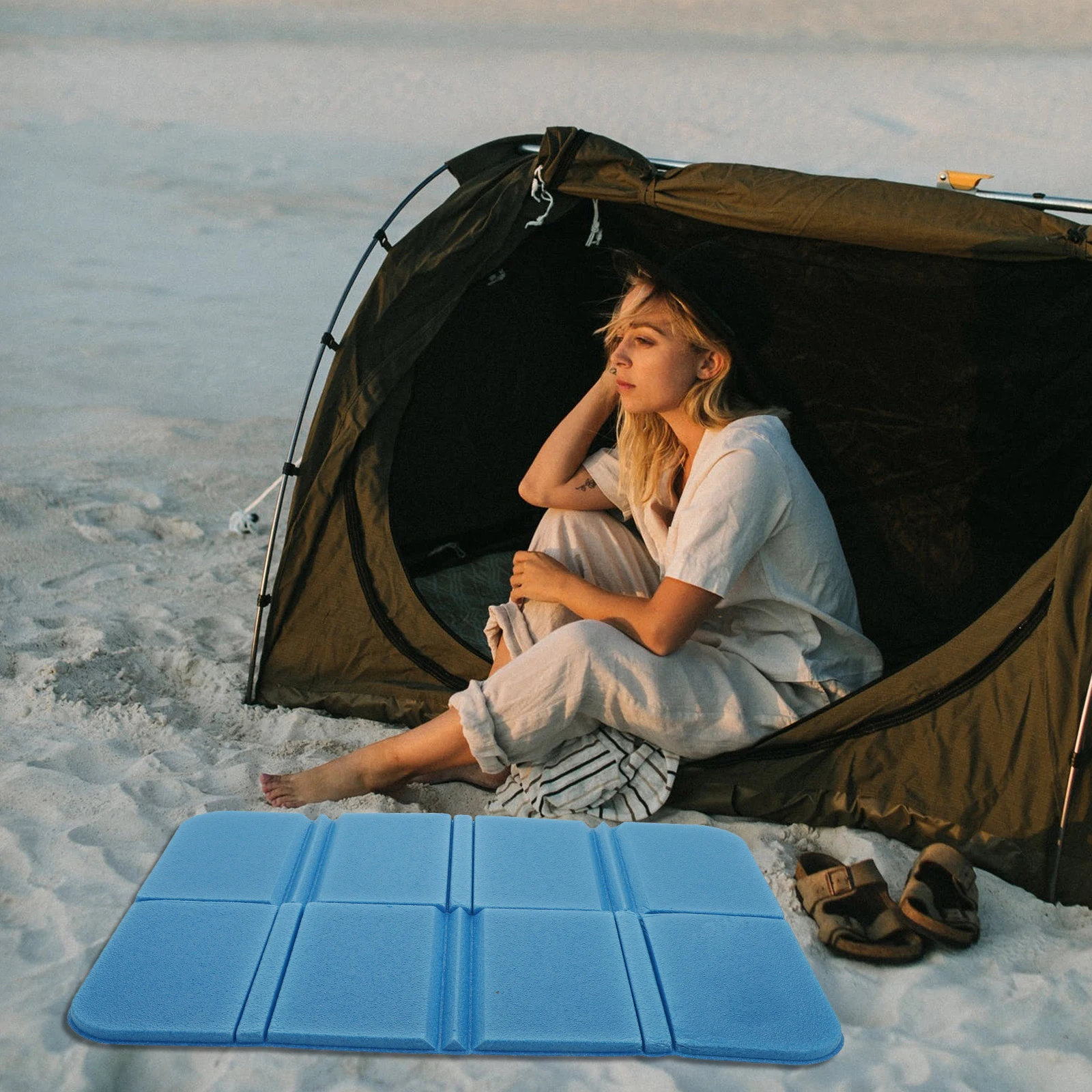 

2 Pcs Pad Environmental-friendly Seat Cushion Outdoor Sitting Mat Foam Shade for Hiking Folded Cushions Xpe Folding