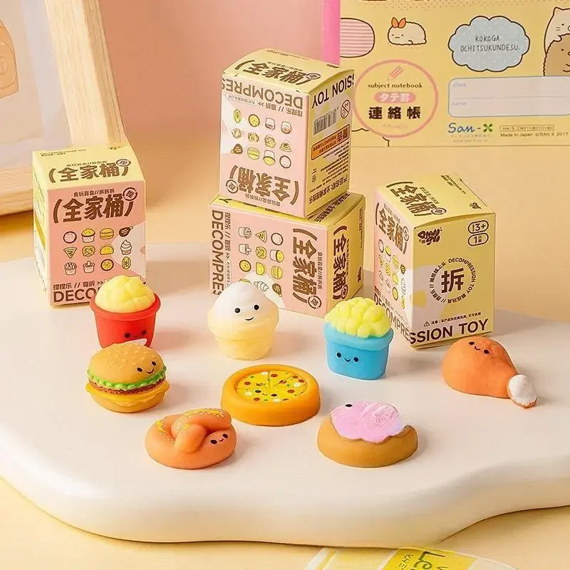Soft Baking Surprise Style Random Squeeze Dessert Toys Kawaii Croissant Independent Packaging Child 1Pcs