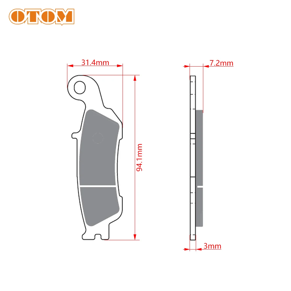 OTOM Front Brake Pad F02 Motorcycle Accessories Copper Sintering Brake Disks For YAMAHA YZ125 YZ250 YZ250F YZ450F Motocross Bike