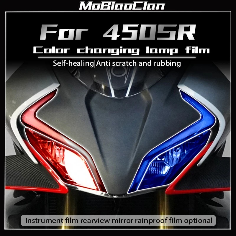 

For CFMOTO 450SR 450 SR Motorcycle Headlight And Taillight Film Decals Lamp Transparent Protective Film Accessories