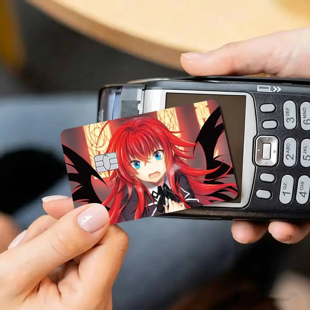 R-Rias G-Gremory High School DxD  Credit Card HD Stickers Small Chip Waterproof Sticker Game Card Decal Gift