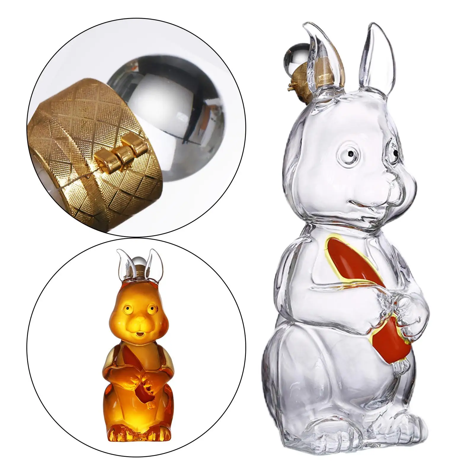 

Rabbit Shape Decanter Entertaining Drinkware for Household Ornaments