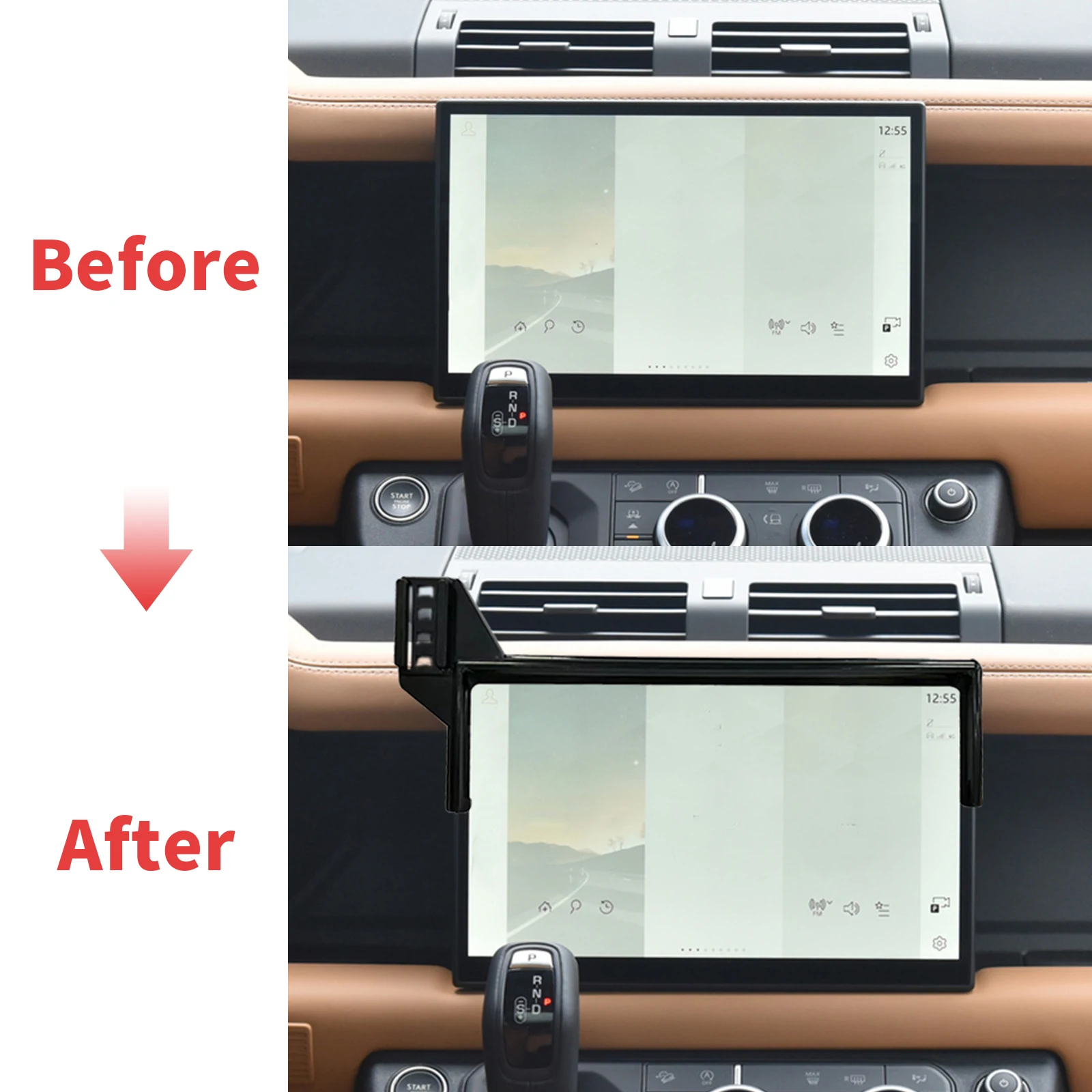 Supporto per telefono cellulare per auto per Land Rover Defender 2022-2024 Staffa GPS Supporto di navigazione Accessori auto