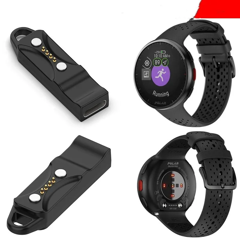 USB شاحن سريع قفص الاتهام لالقطبية Verity Sense OH1 ، ساعة ذكية شحن مهد