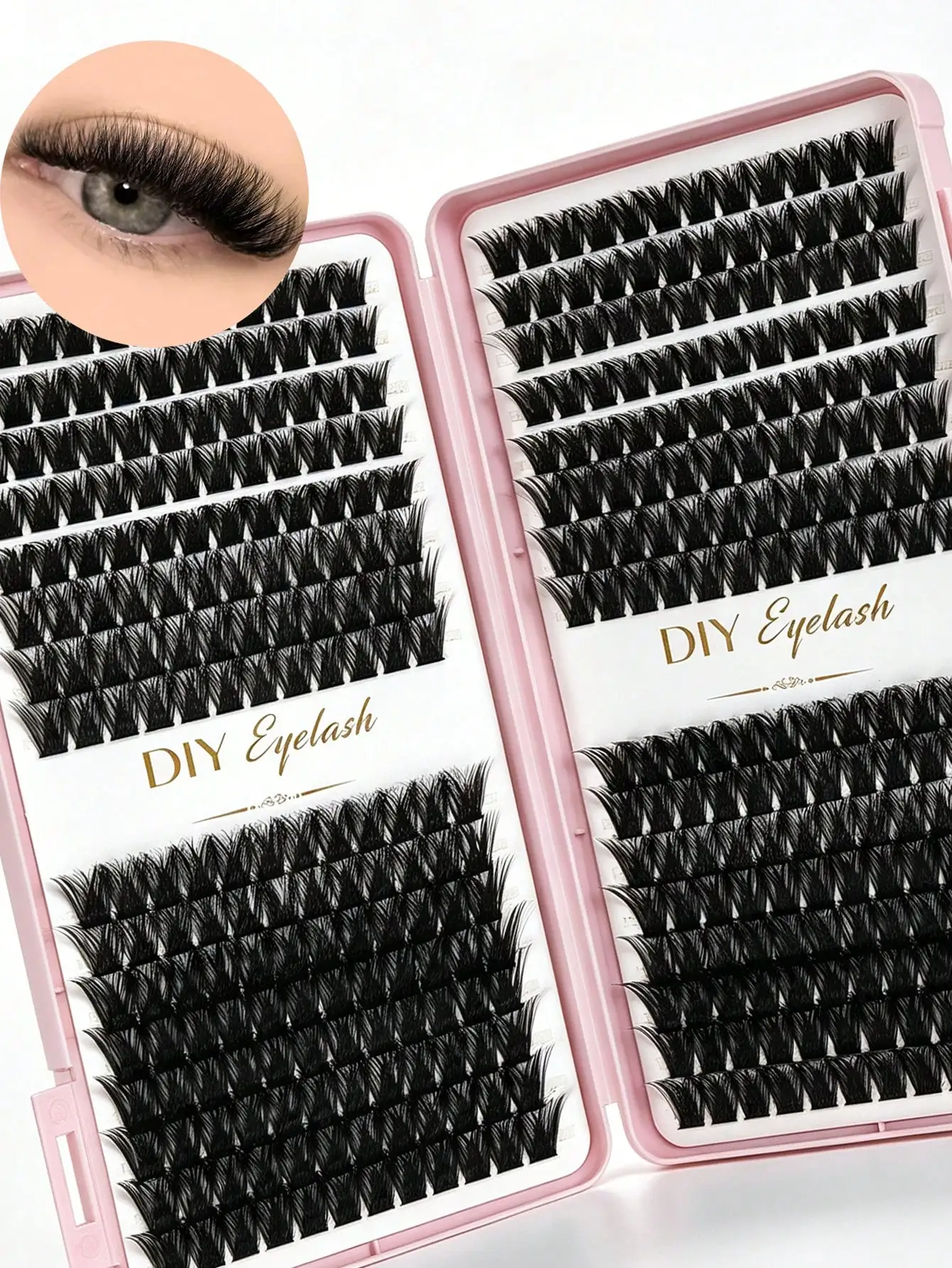 Individuelle Wimpernbüschel DIY Wimpernverlängerungsbuch, D-Curl Wimpernbüschel Wimpernverlängerung für Zuhause – Detail 3