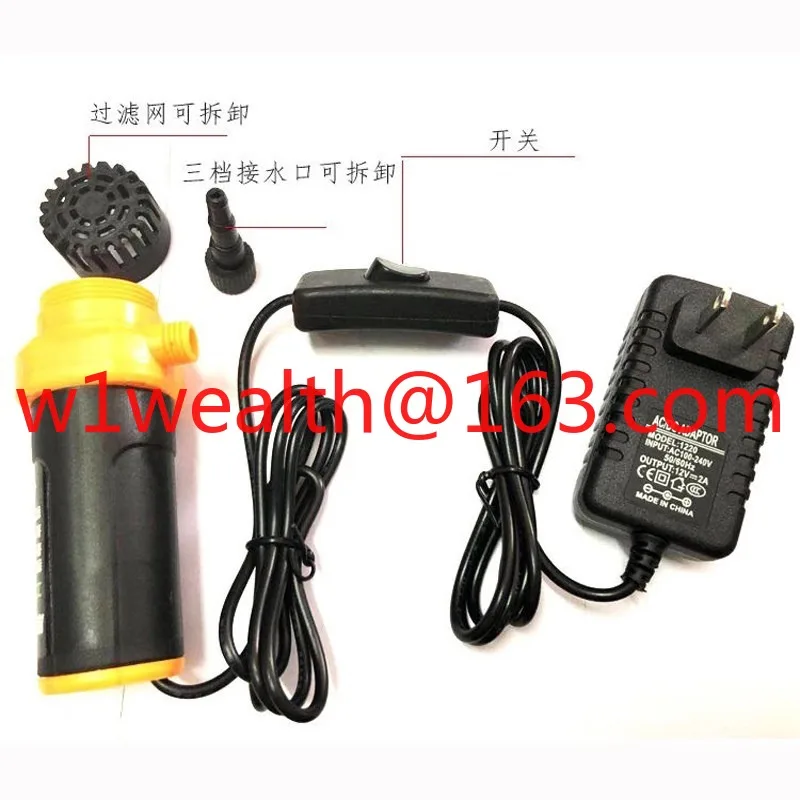 Micro water pump slotting machine cutting machine rhinestone opening mini pumping self-priming submersible pump DC 12V small