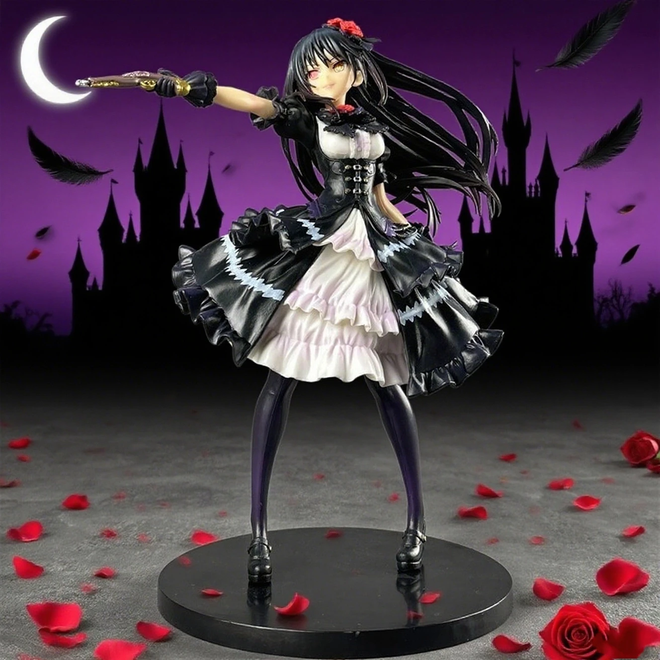 

New Date A Live：Black Clothes Tokisaki Kurumi 30th Anniversary Edition Figure Model Doll Anime Surprise Gift Otaku Collectibles