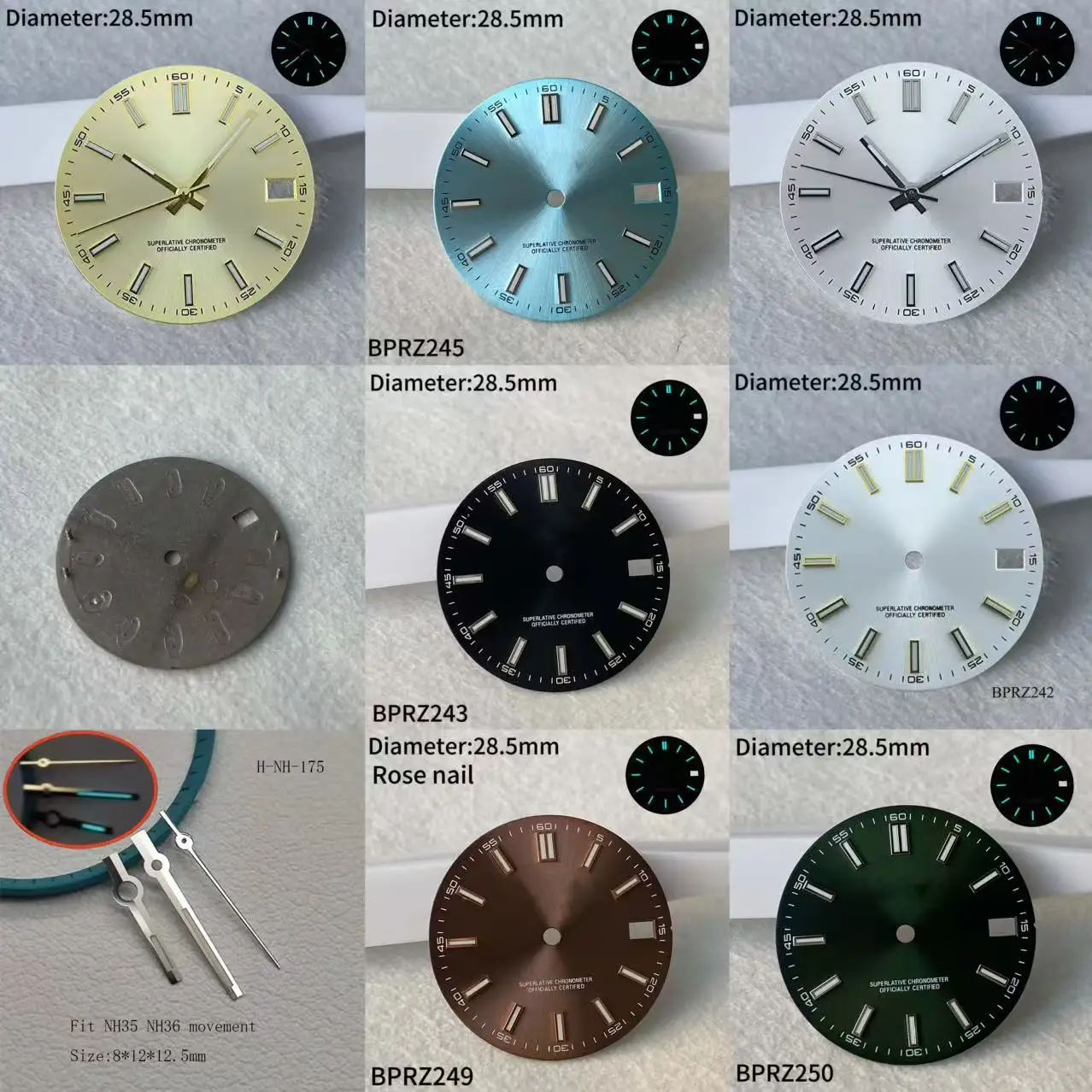 

Лидер продаж, S-логотип, дата, 28,5 мм, синий светящийся циферблат, подходит для NH35, NH36, японский автоматический механизм, циферблат 29 мм, аксессуары для часов