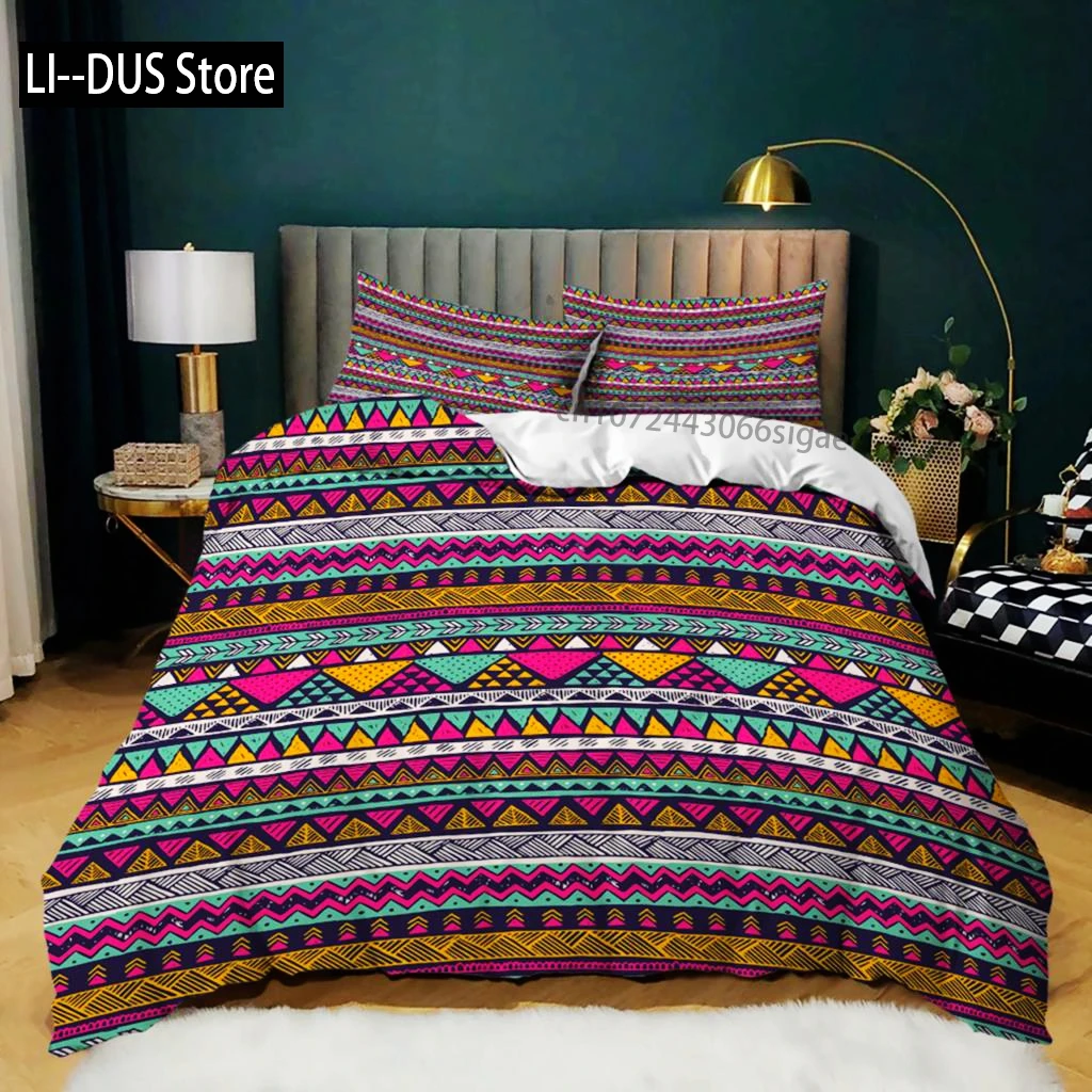 

Stripe Duvet Cover Queen Blue And White Striped Bedding Set Microfiber Star Moon Building Pattern Durable Breathable Quilt Cover