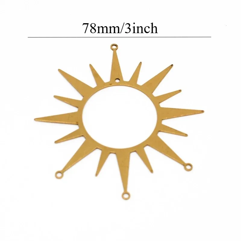 Brass Unplated Sun Pendant DIY Crystal Suncatcher Making Light Shadow Wind Chimes Part Window Christmas Hanging Decor Suspension - view 6