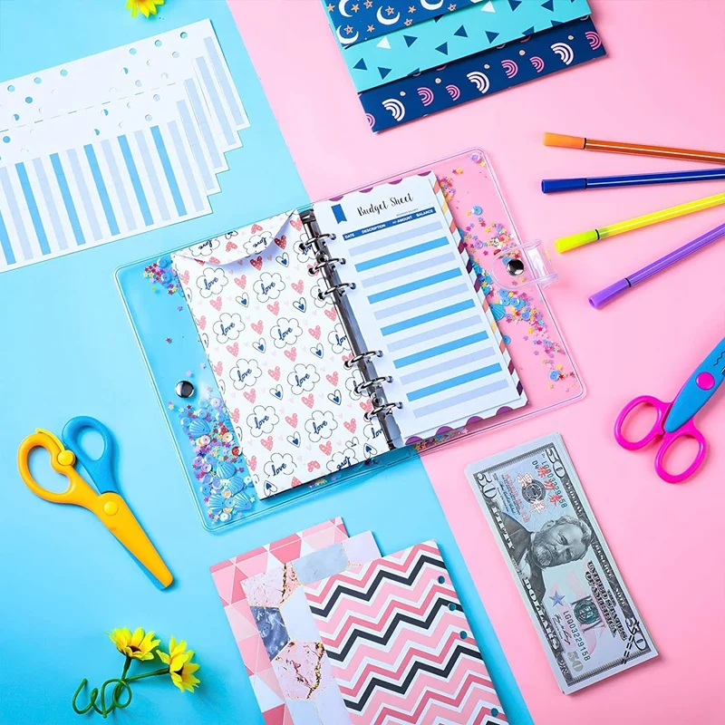 ارتفاع-60 حساب تعقب الميزانية ورقة النقدية مغلف تعقب ل A6 الميزانية المغلفات ، النقدية المغلف المحفظة ، جيوب الموثق