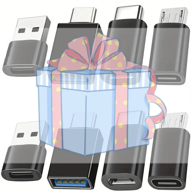 No Delay Data Transfer USB C Adapter Set 4/8Pcs USB A Micro USB to Type C Converter for Laptop Phone Data Sync