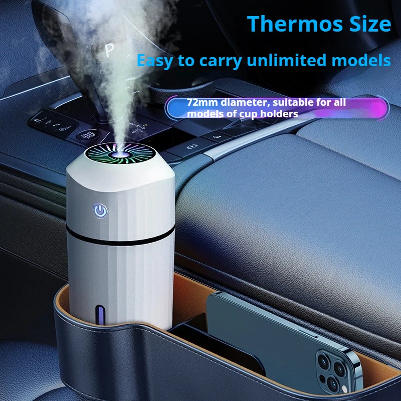 Eary Rechargeable 380ML Car Air Humidifier Mist Air Diffuser With LED Light for Car Home Office Cool Mist Maker Car Accessories