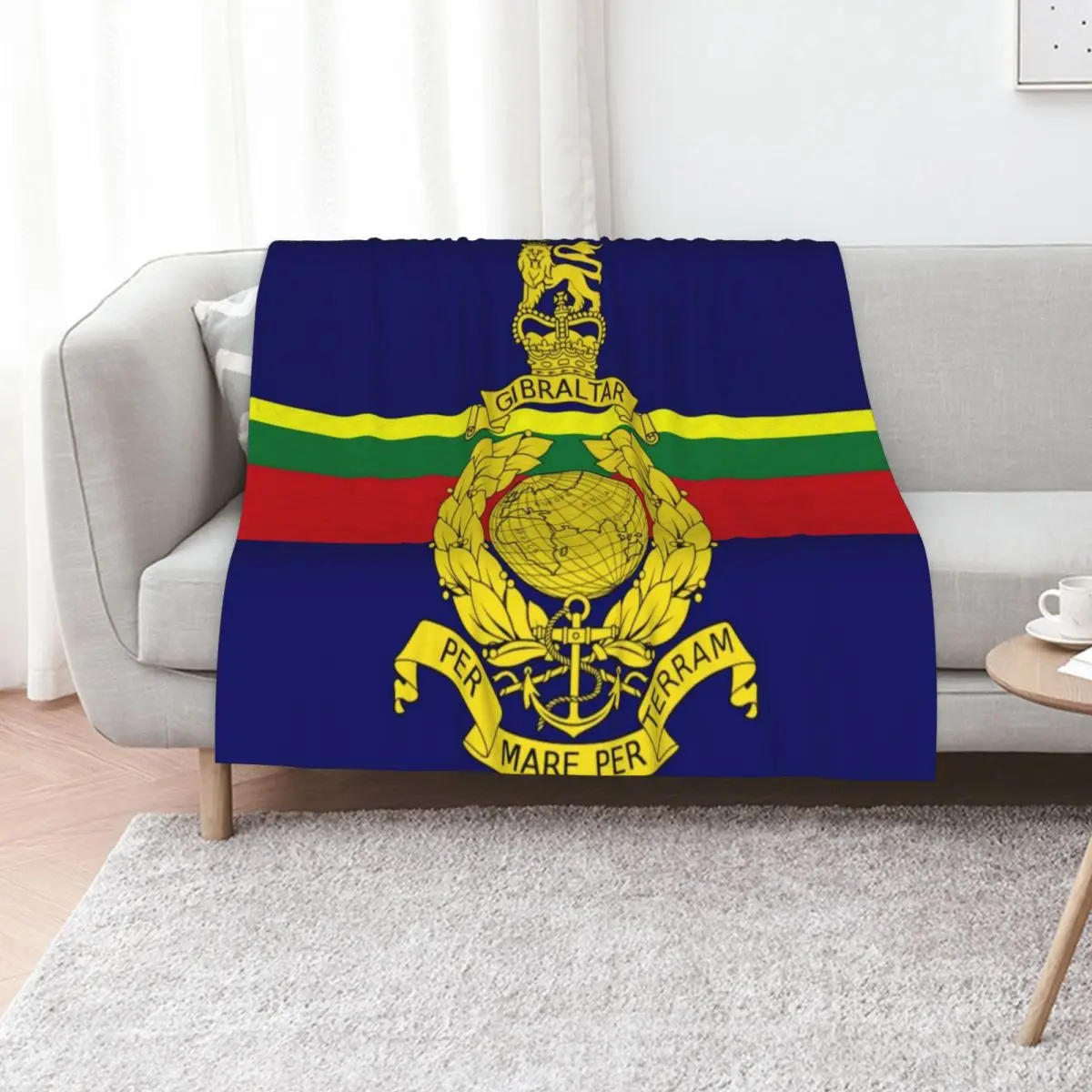 Flag of the Corps of Royal Marines Throw Blanket Luxury Throw Designers cosplay anime wednesday Softest Sofas Blankets