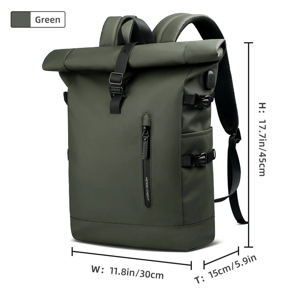 HK Grote 15,6 inch laptoprugzak Heren Anti-diefstal reisrugzak voor zakelijk Universiteit Fiets Schoolrugzak met USB-poort