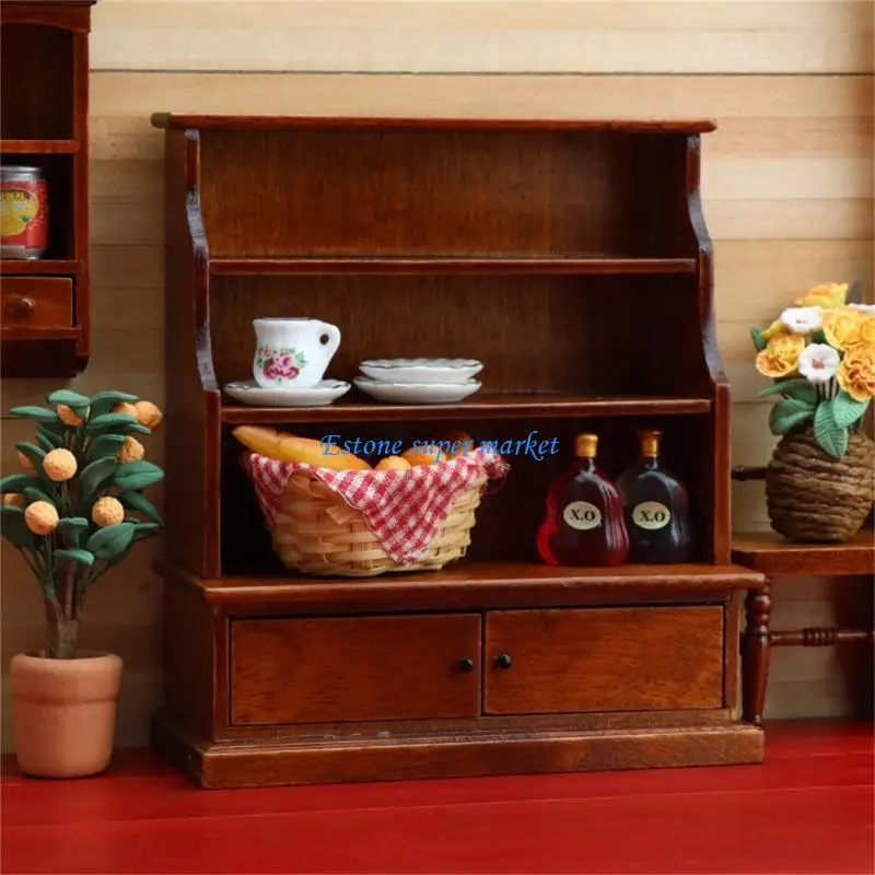 

090B 1/12 Miniature Cabinet Furniture Realistic Display Cabinet Model Figure
