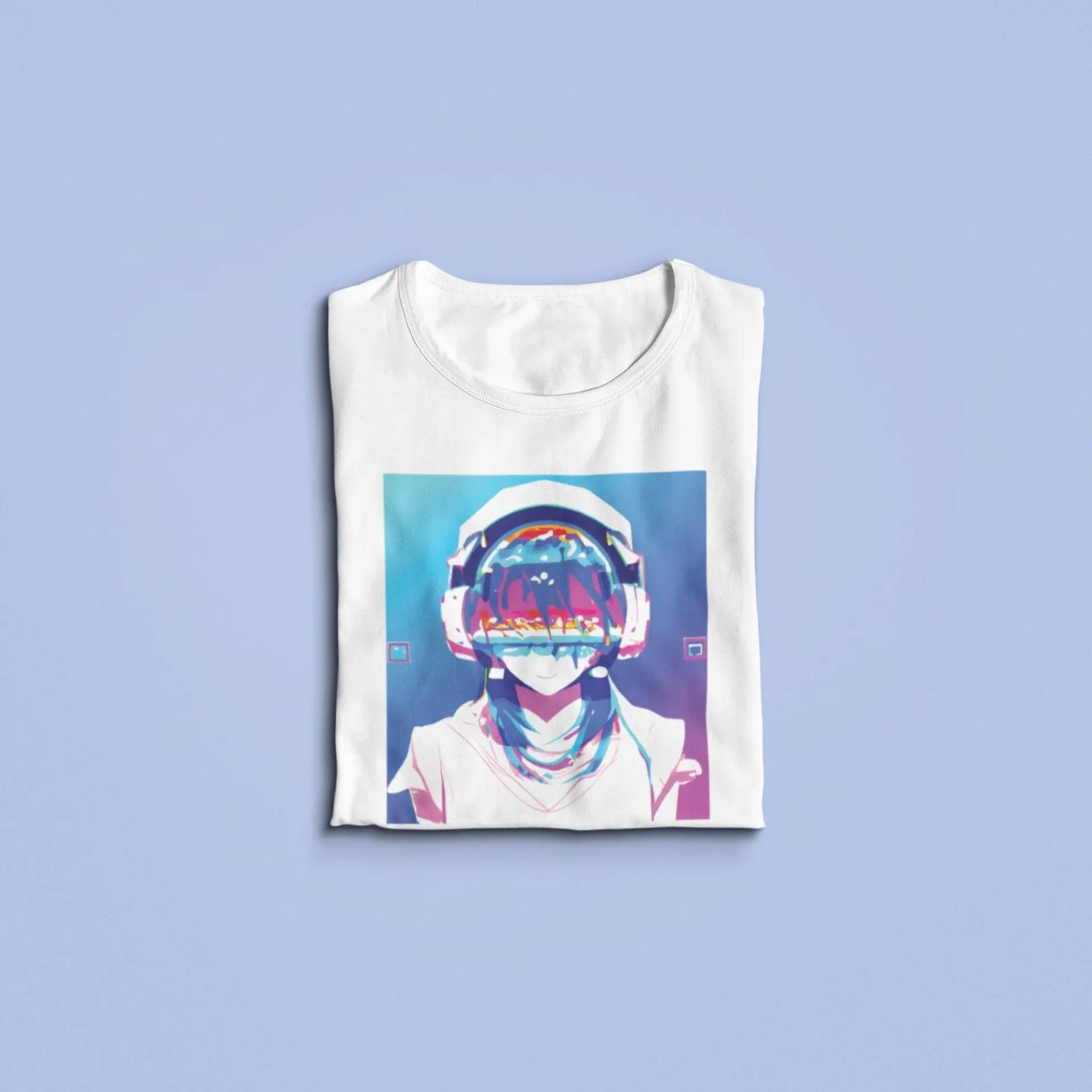 Glitch Anime T Shirt Kawaii Vaporwave Otaku Harajuku Japanese Aesthetic Pastel s Edgy y2k Techwear Culture