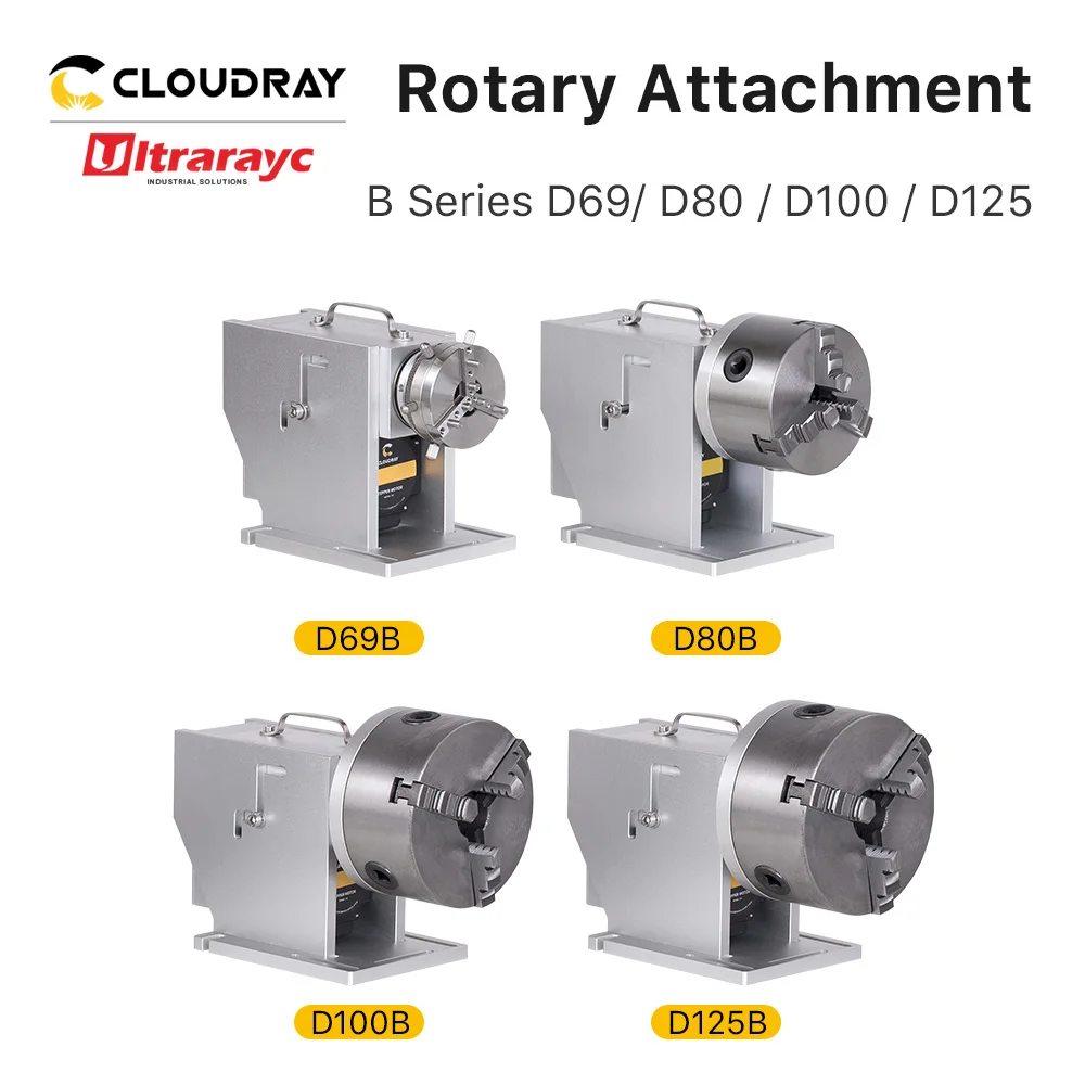 Ultrarayc Rotary Attachment B Series Device Fixture Gripper Three-Jaw Chuck Rotary Worktable for Laser Marking Parts Machine