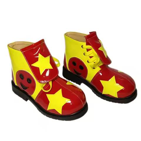 Anime Clown Boots Carnival Party Circus Club Shoes Smiling Face Style Funny Cartoon Joker Cosplay