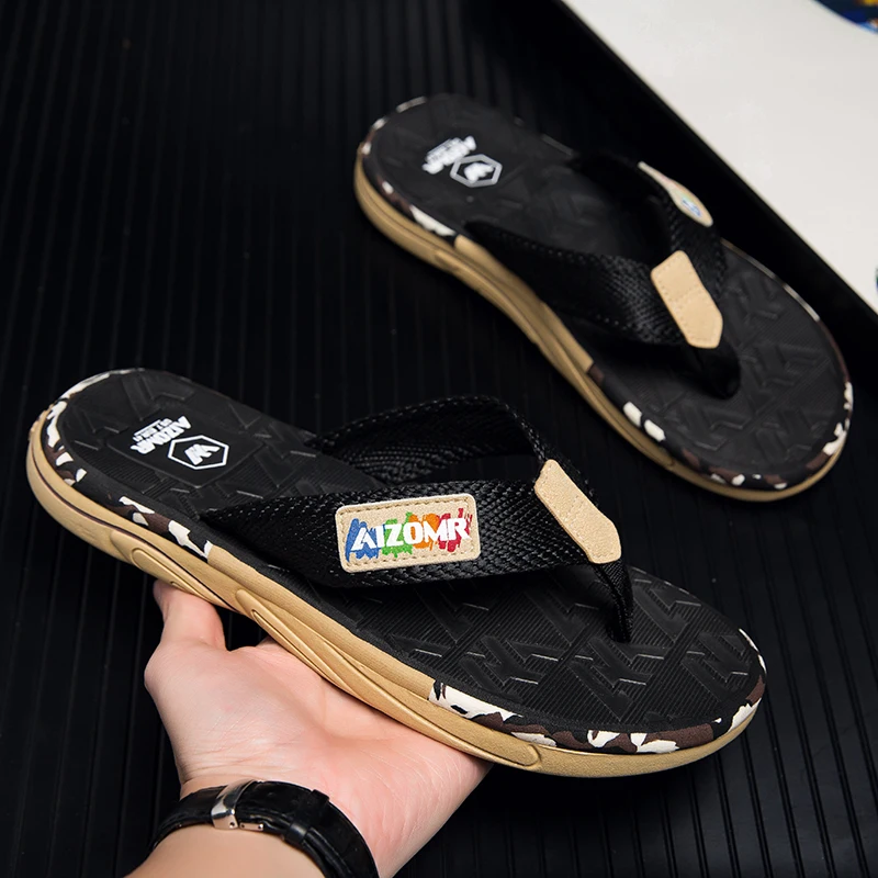 

New summer men's slippers, durable, casual, anti-slip, versatile, suitable for outdoor and beach outings, flip-flops for men