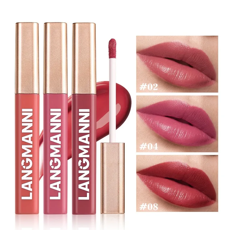 12 Colors Matte Lip Gloss Waterproof Long-lasting Velvet Non-drying Moisturizing Lip Glaze Nude Red Pink Liquid Lipstick Makeup