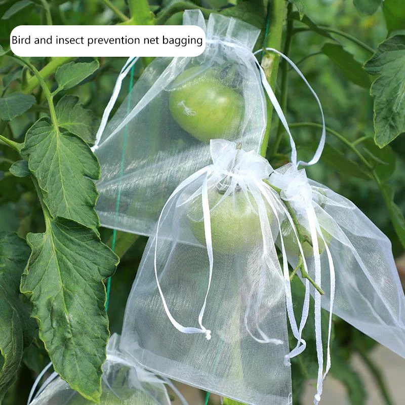 Garden Essential Mesh Netting Bags 50pc Set, Grape Fruit protection, Anti-bird & Pest Control Tool Bag.