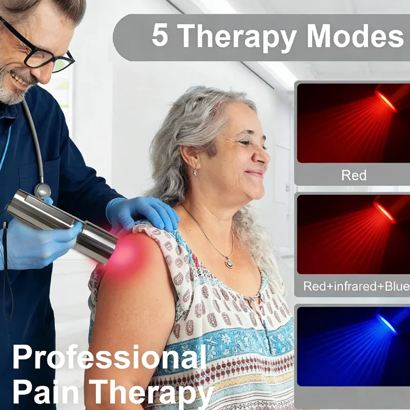 Advanced Medical Grade PBM Device 5-in-1 Red Near Infrared Light for Inflammation Relief Energy Boost Cell Regeneration
