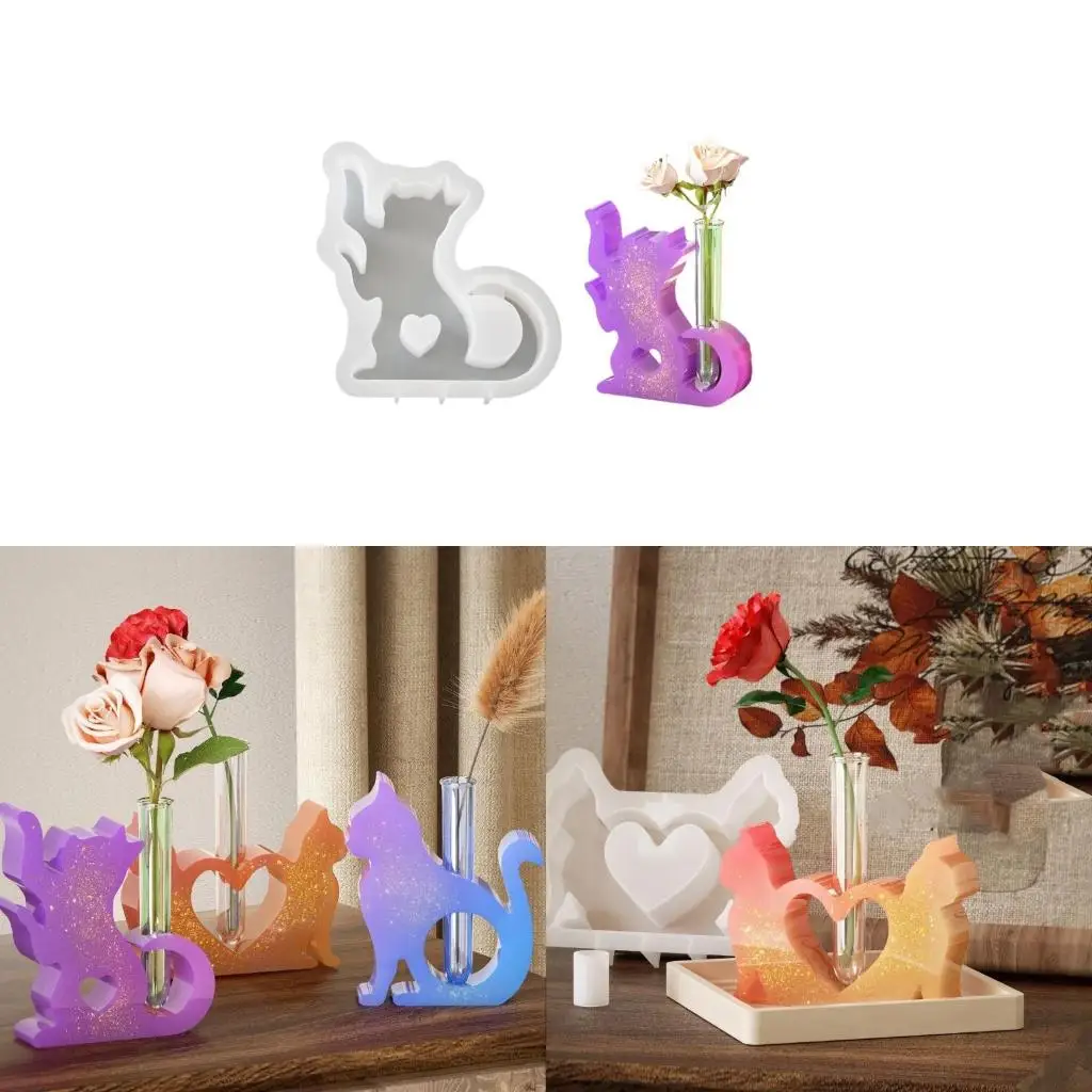  Home Decors Cats Silicone Molds Suitable for Unique Hydroponic Plant Holders