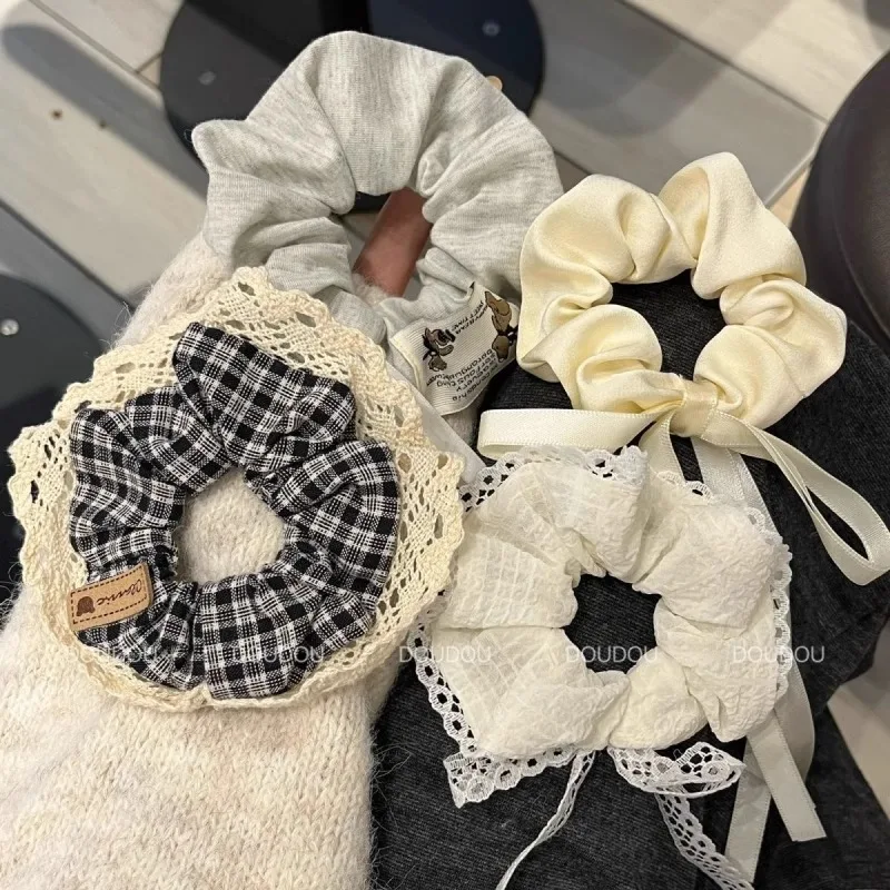 Модные-клетчатые-кружевные-белые-резинки-для-волос-веревки-держатель-для-хвоста-высокая-эластичность-прочная-резинка-головные-уборы-для-девочек-студентов